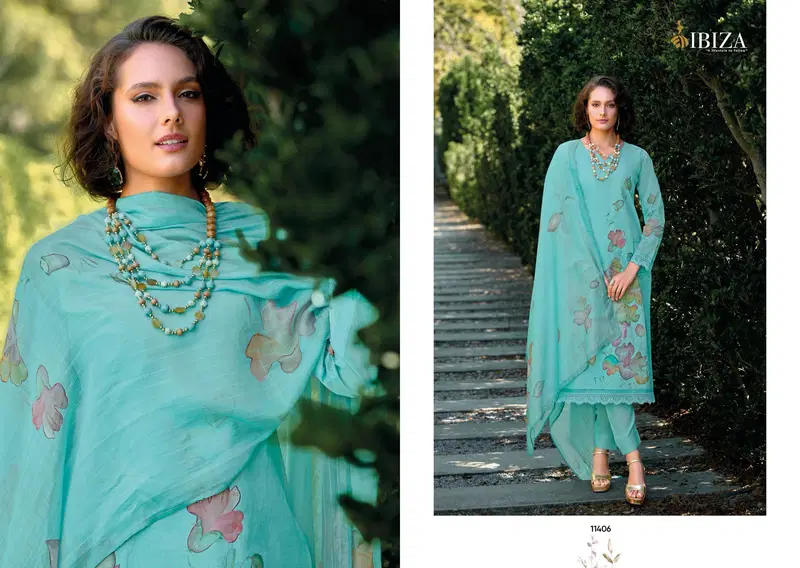 Ibiza Florista Digital Printed Designer Salwar Kameez Collection